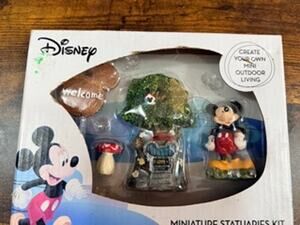 Disney Mickey Mouse Miniature Statuaries Kit Fairy Garden NIB Collectible